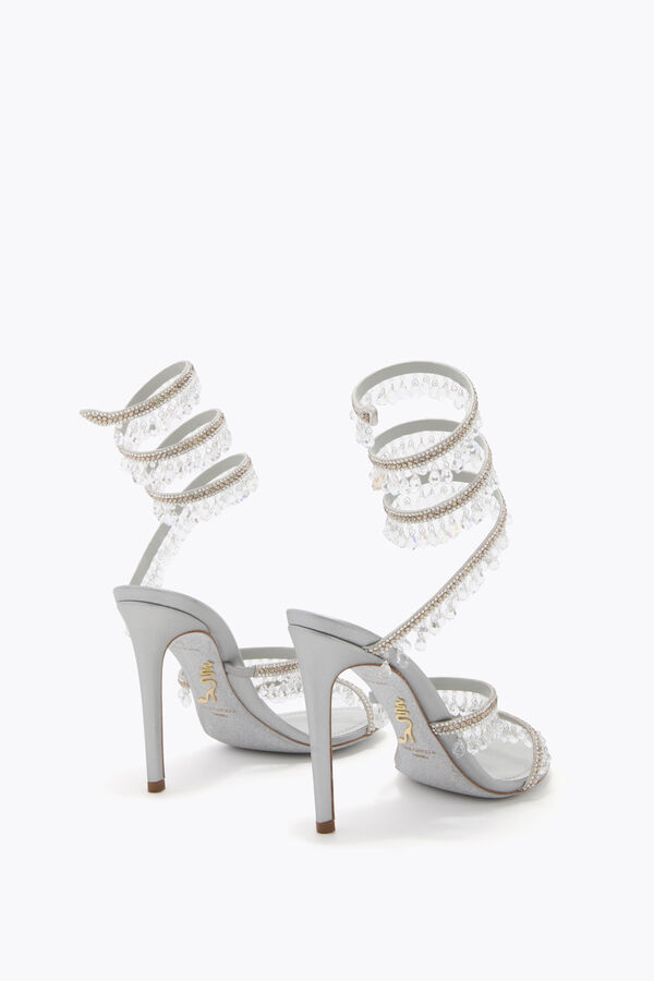 jeweled chandelier pearl grey sandal 105 rene caovilla