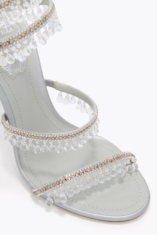jeweled chandelier pearl grey sandal 105 rene caovilla
