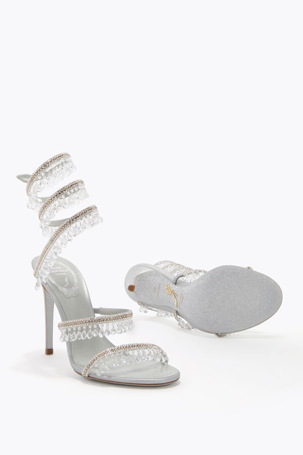 jeweled chandelier pearl grey sandal 105 rene caovilla