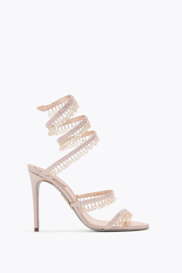 jeweled chandelier light pink sandal 105 rene caovilla