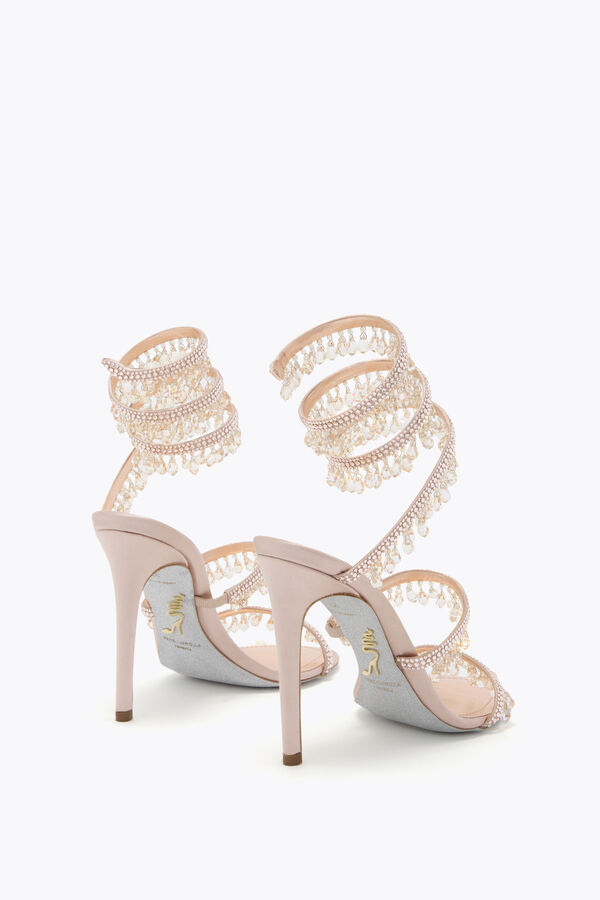 jeweled chandelier light pink sandal 105 rene caovilla