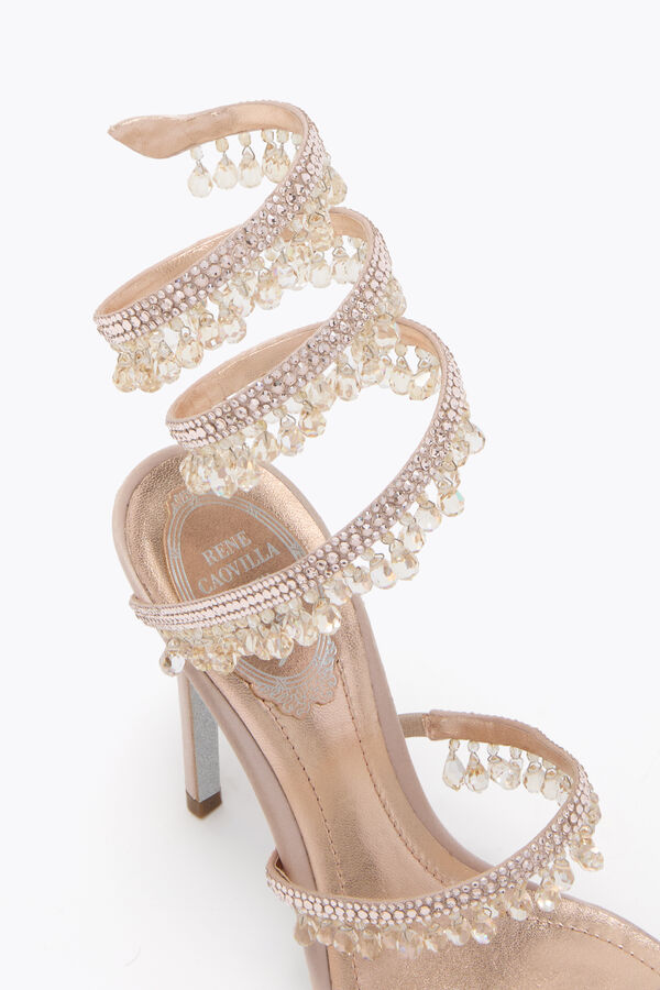 jeweled chandelier light pink sandal 105 rene caovilla