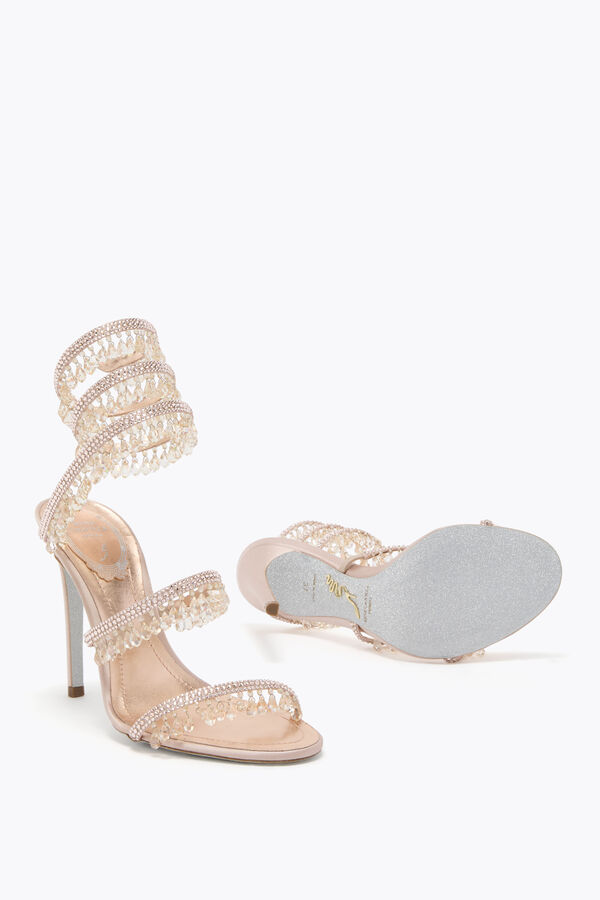 jeweled chandelier light pink sandal 105 rene caovilla
