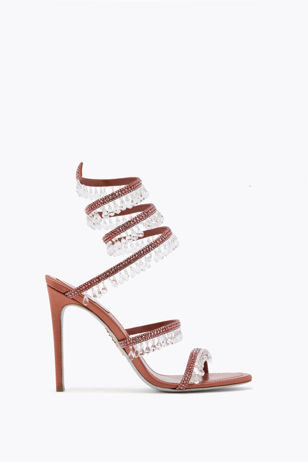 jeweled chandelier mocha mousse sandal 105 rene caovilla