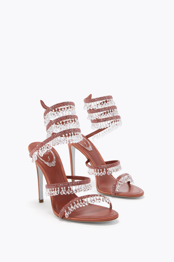 jeweled chandelier mocha mousse sandal 105 rene caovilla