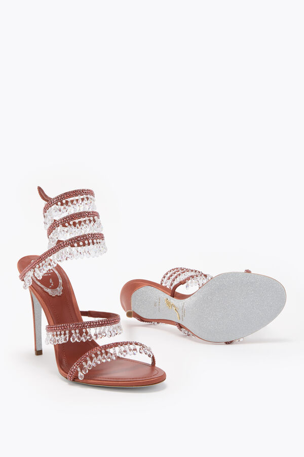 jeweled chandelier mocha mousse sandal 105 rene caovilla