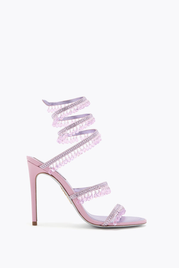 jeweled chandelier metallic lilac sandal 105 rene caovilla