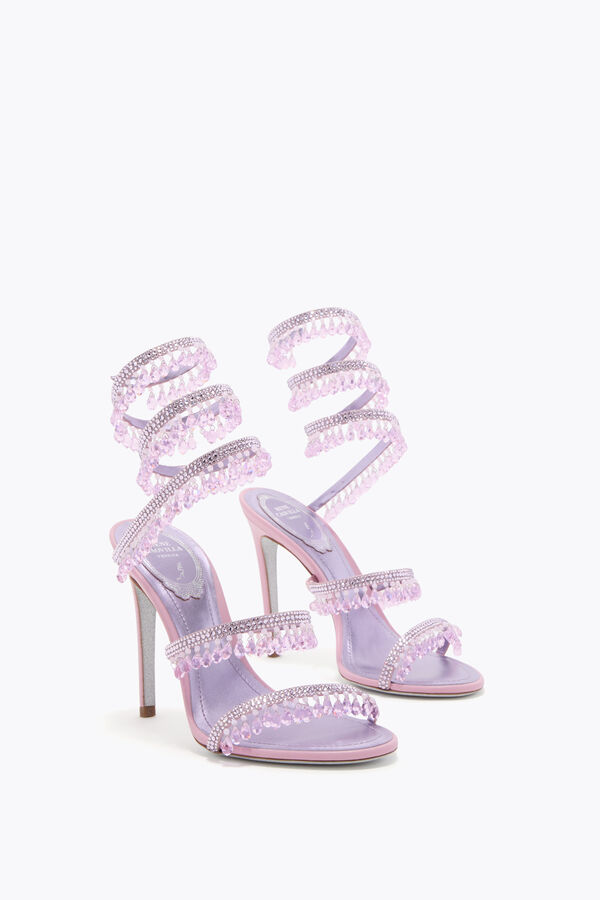 jeweled chandelier metallic lilac sandal 105 rene caovilla