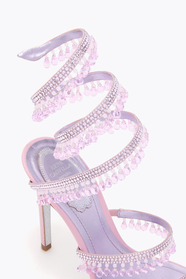 jeweled chandelier metallic lilac sandal 105 rene caovilla