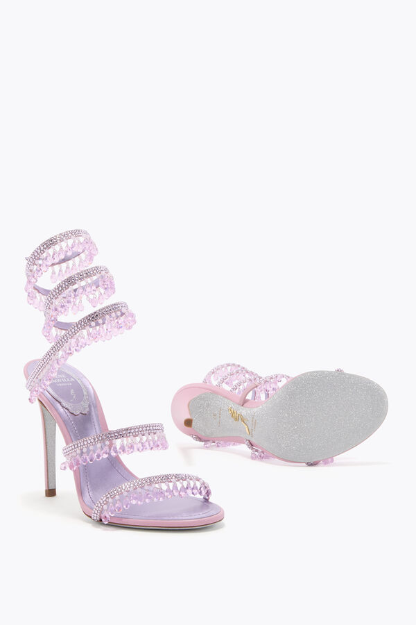 jeweled chandelier metallic lilac sandal 105 rene caovilla