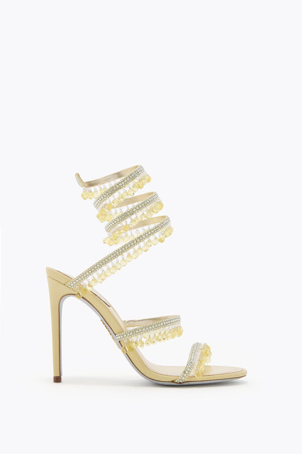 jeweled chandelier lemon yellow sandal 105 rene caovilla