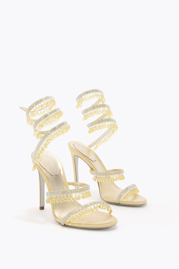 jeweled chandelier lemon yellow sandal 105 rene caovilla
