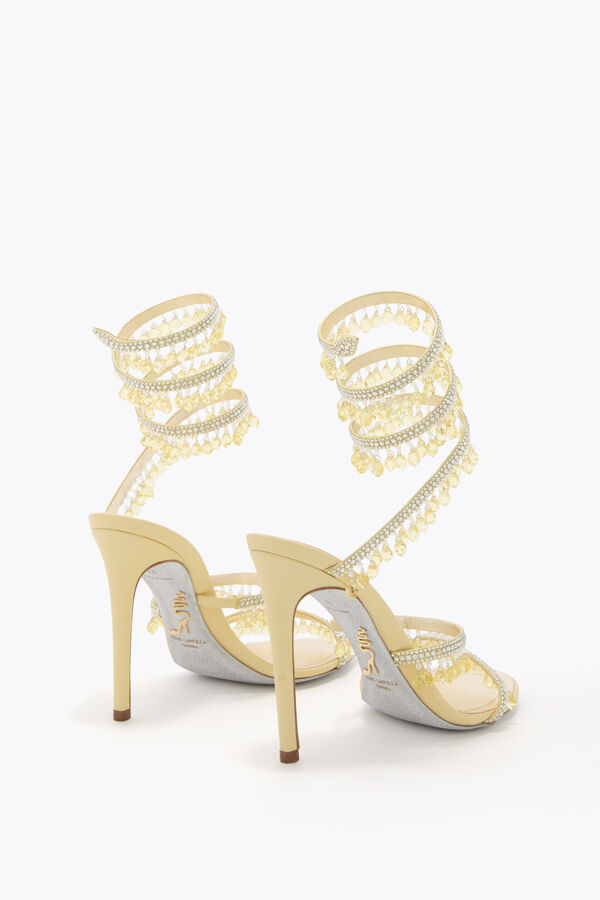 jeweled chandelier lemon yellow sandal 105 rene caovilla
