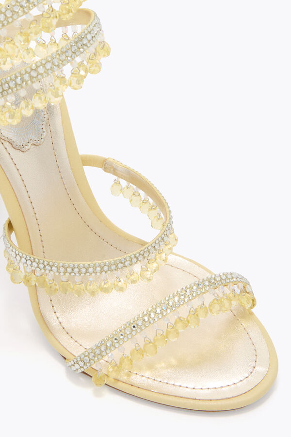 jeweled chandelier lemon yellow sandal 105 rene caovilla