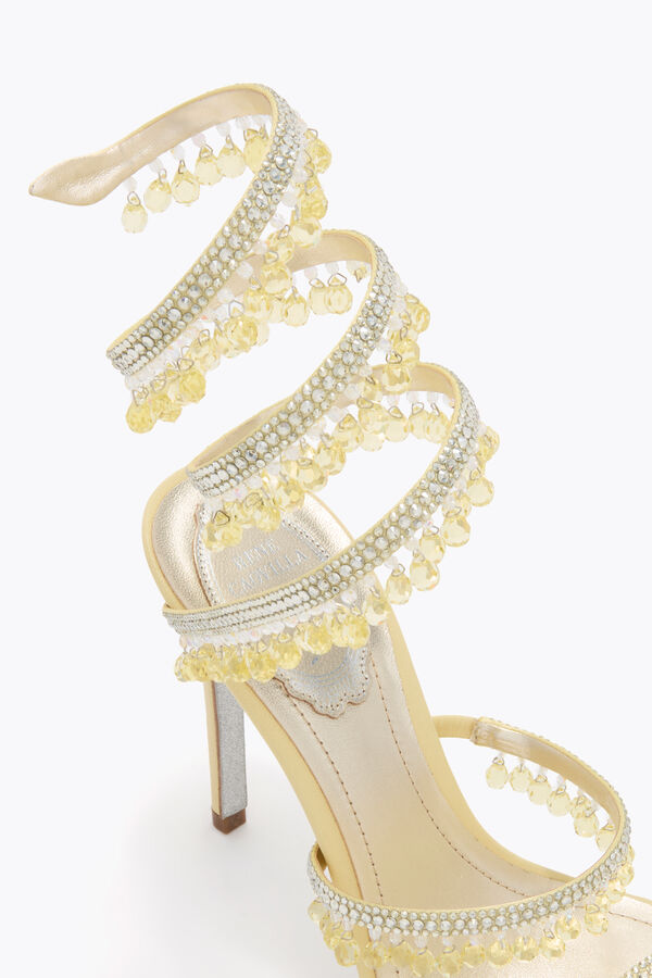 jeweled chandelier lemon yellow sandal 105 rene caovilla