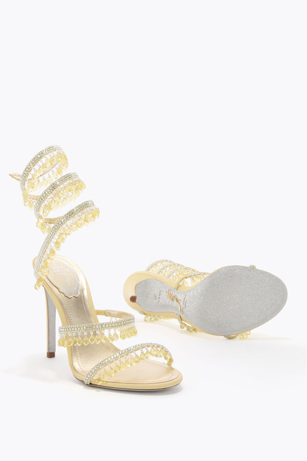 jeweled chandelier lemon yellow sandal 105 rene caovilla
