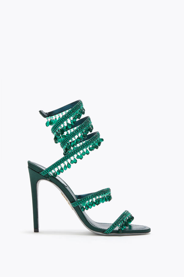 jeweled chandelier emerald green sandal 105 rene caovilla