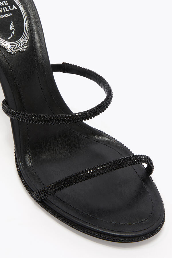 jeweled cleo black sandal 80 rene caovilla