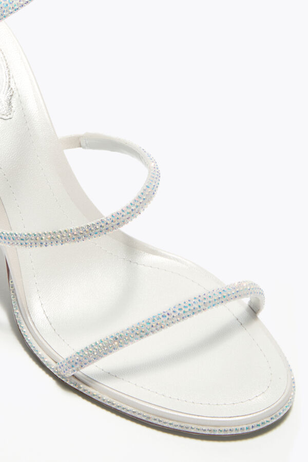jeweled cleo white sandal 80 rene caovilla