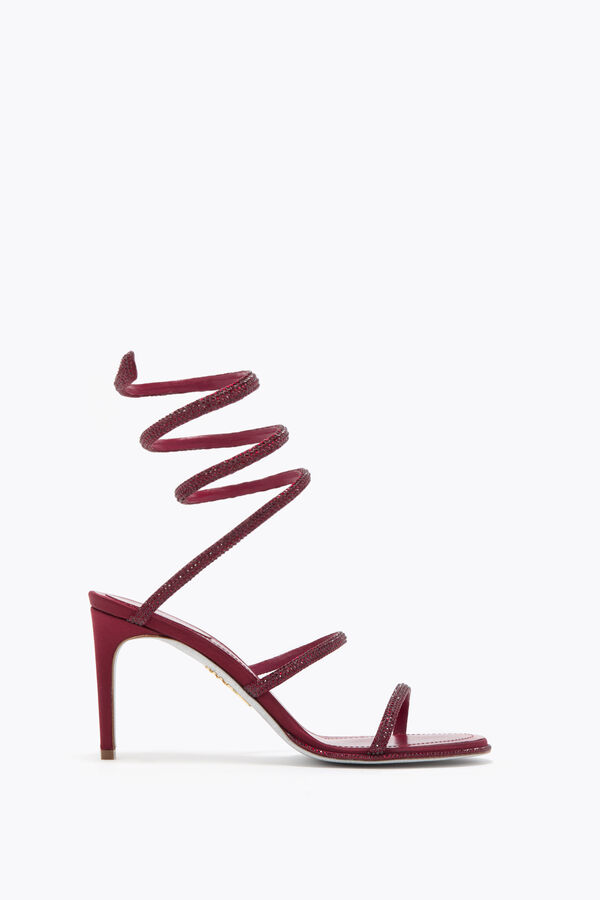 jeweled cleo burgundy sandal 80 rene caovilla