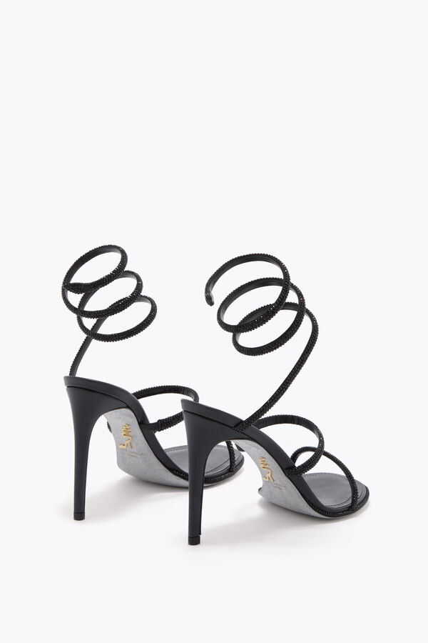 jeweled cleo black sandal 105 rene caovilla