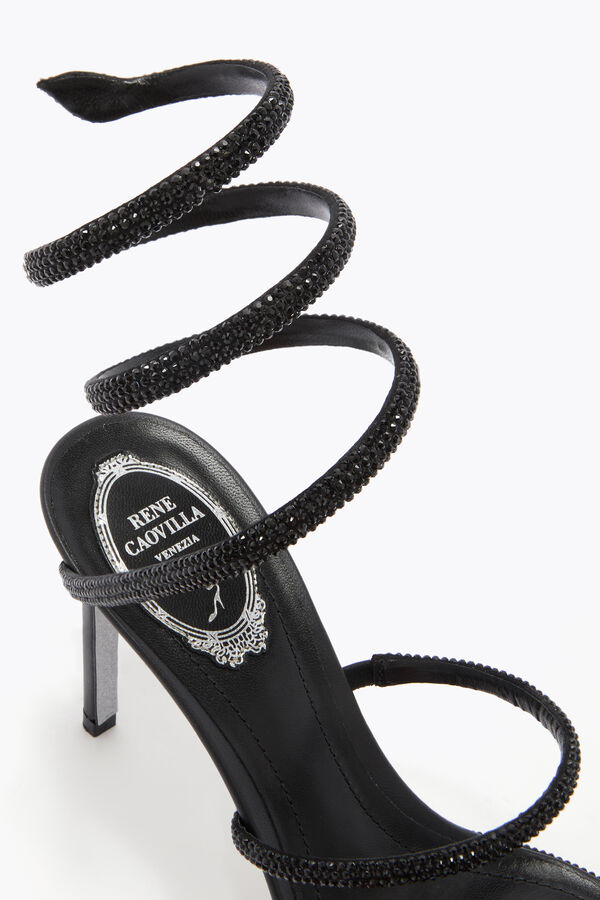 jeweled cleo black sandal 105 rene caovilla