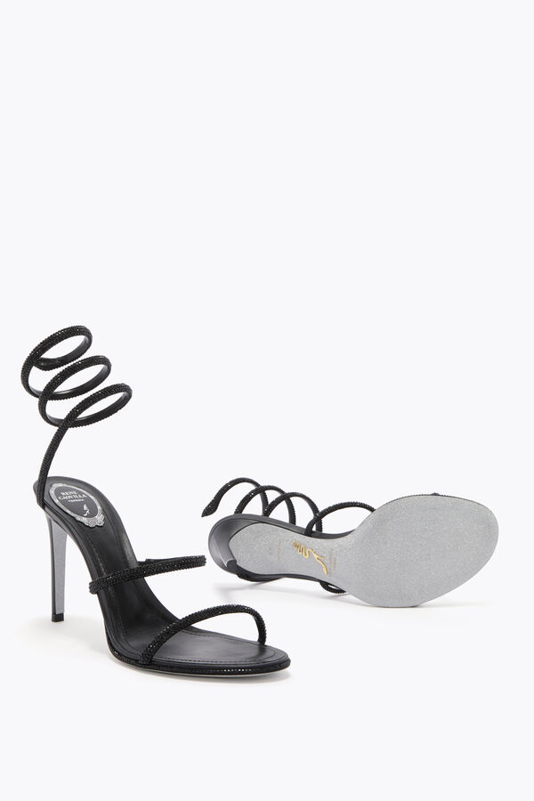 jeweled cleo black sandal 105 rene caovilla