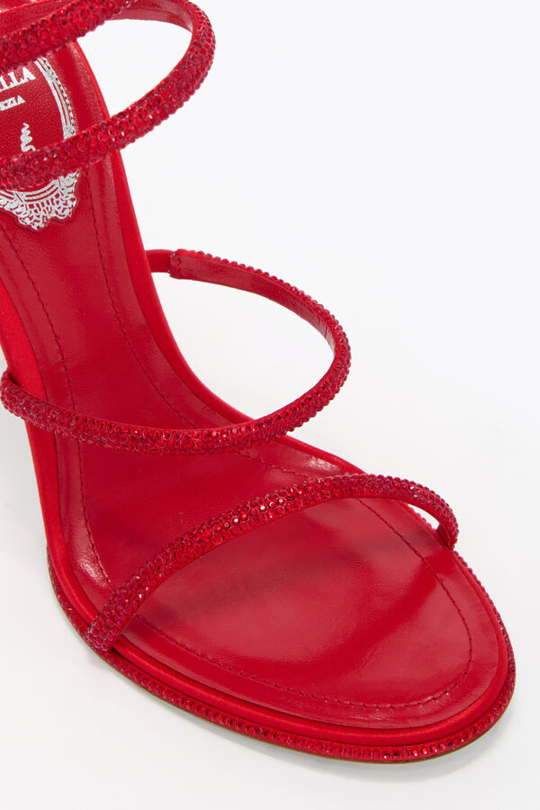 jeweled cleo red sandal 105 rene caovilla