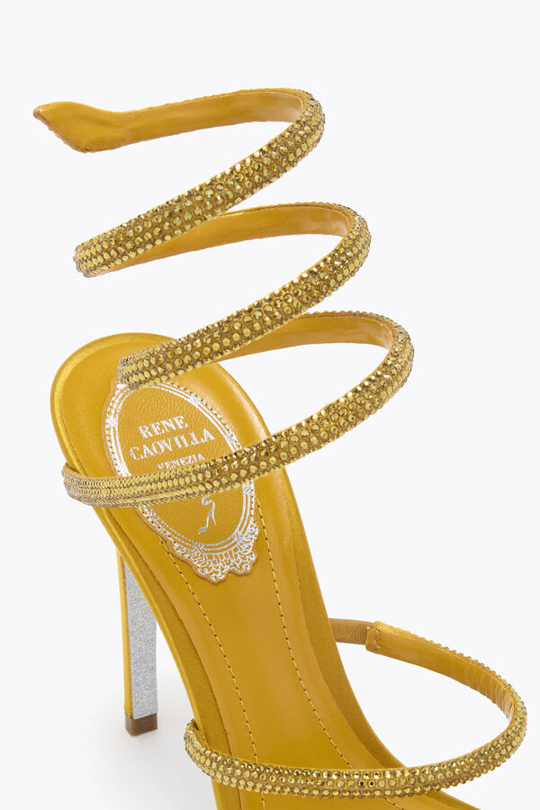 jeweled cleo mustard sandal 105 rene caovilla