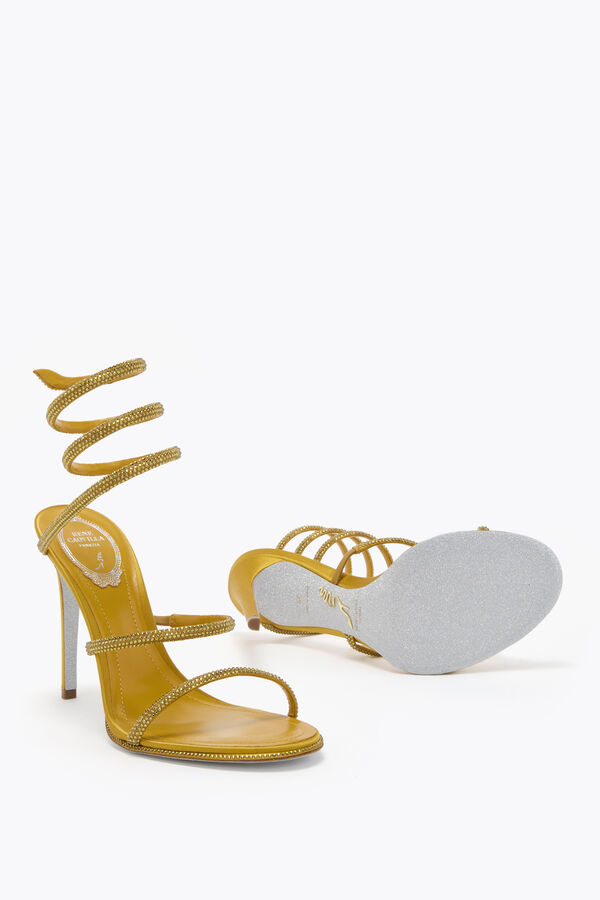 jeweled cleo mustard sandal 105 rene caovilla