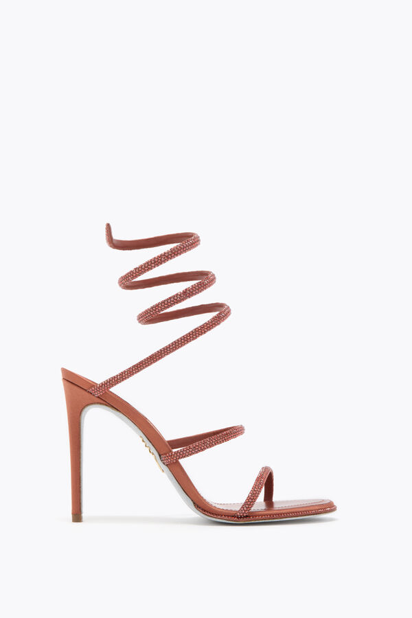jeweled cleo mocha mousse sandal 105 rene caovilla