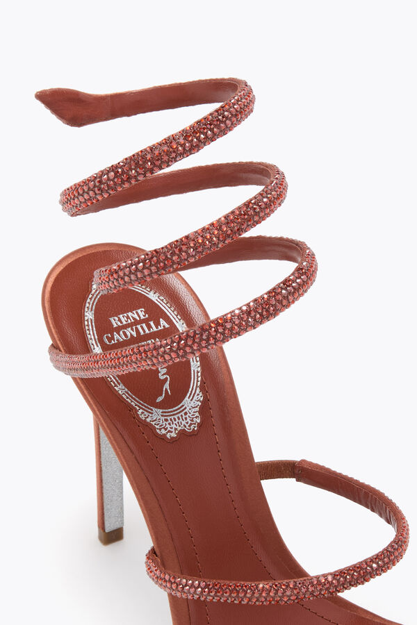 jeweled cleo mocha mousse sandal 105 rene caovilla