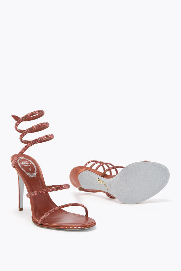 jeweled cleo mocha mousse sandal 105 rene caovilla