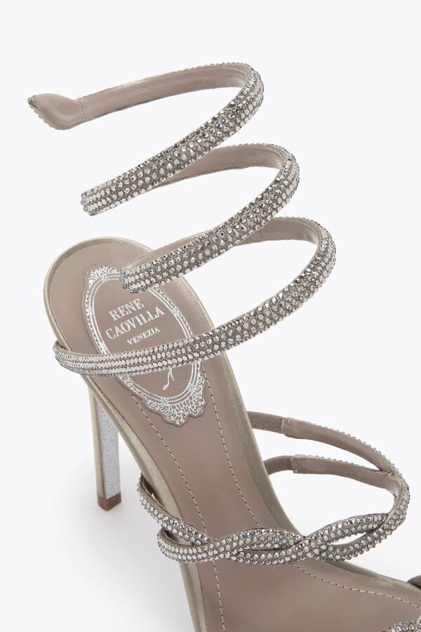 jeweled braid cleo dove grey sandal 105 rene caovilla
