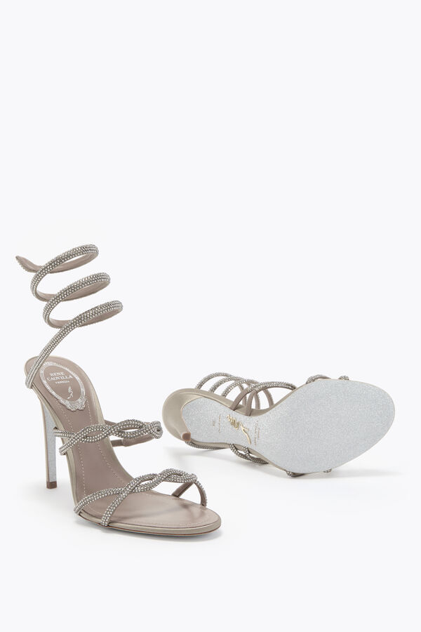 jeweled braid cleo dove grey sandal 105 rene caovilla