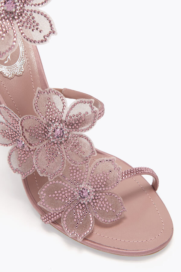 jeweled peach flower blush pink sandal 80 rene caovilla
