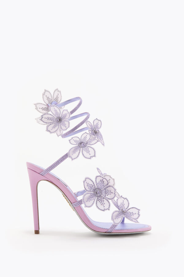 jeweled peach flower wisteria sandal 105 rene caovilla