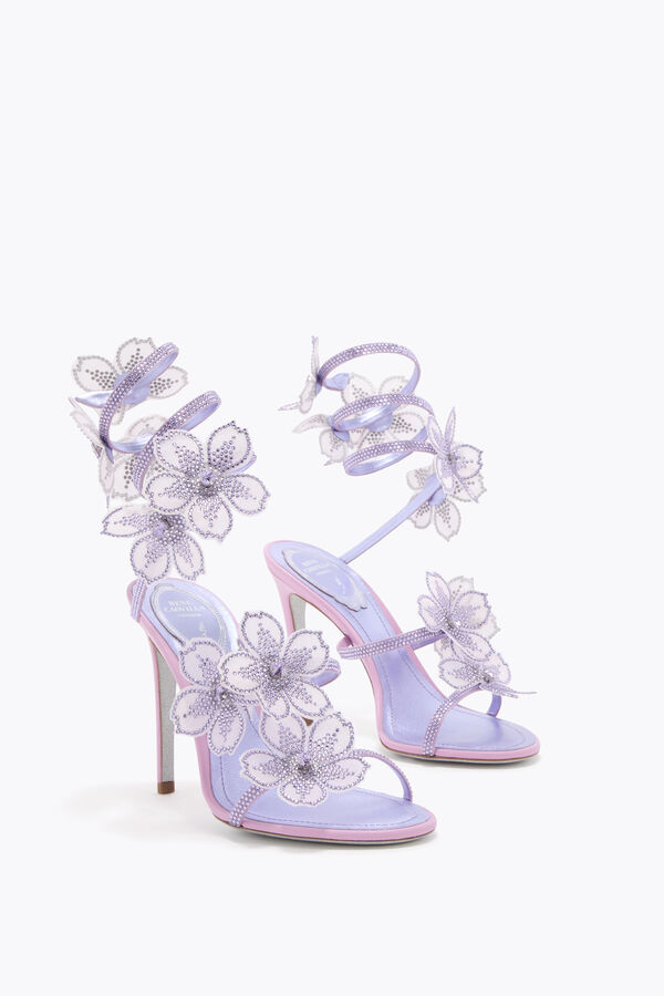 jeweled peach flower wisteria sandal 105 rene caovilla