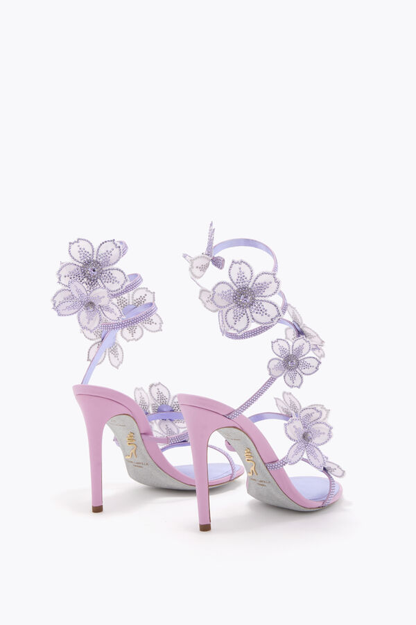 jeweled peach flower wisteria sandal 105 rene caovilla