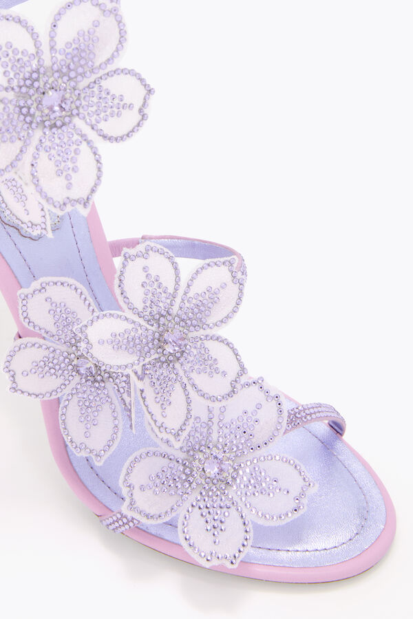 jeweled peach flower wisteria sandal 105 rene caovilla