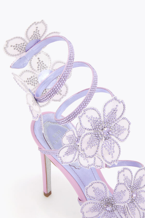 jeweled peach flower wisteria sandal 105 rene caovilla