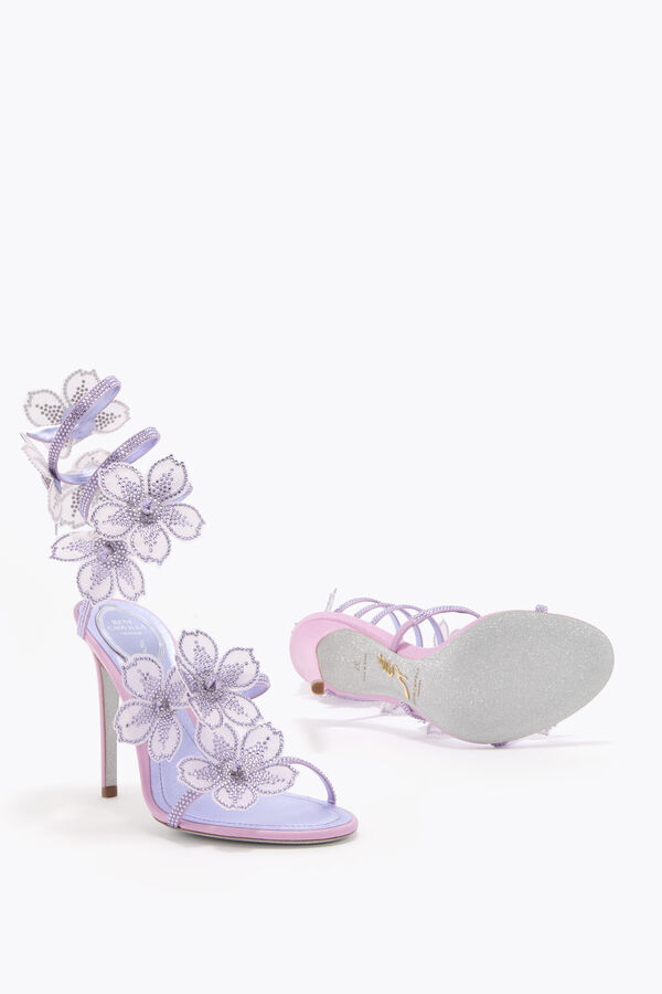 jeweled peach flower wisteria sandal 105 rene caovilla