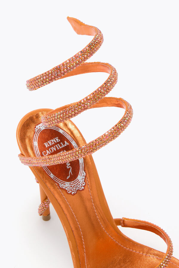jeweled margot orange sandal 105 rene caovilla