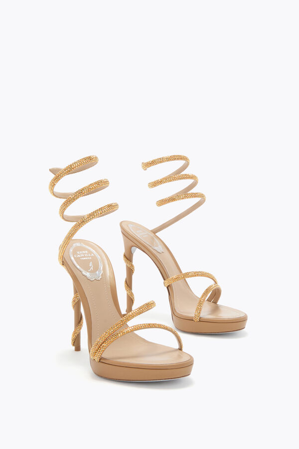 jeweled margot honey platform sandal 120 rene caovilla