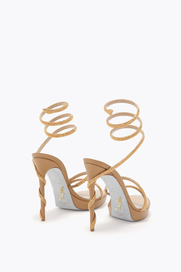 jeweled margot honey platform sandal 120 rene caovilla