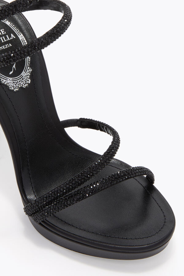 jeweled margot black platform sandal 120 rene caovilla