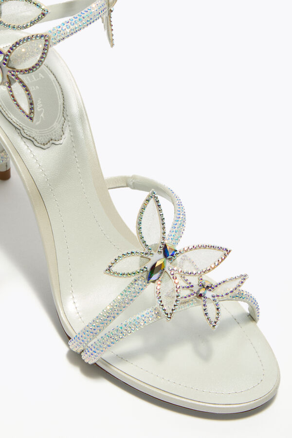 jeweled margot white sandal with butterflies 80 rene caovilla