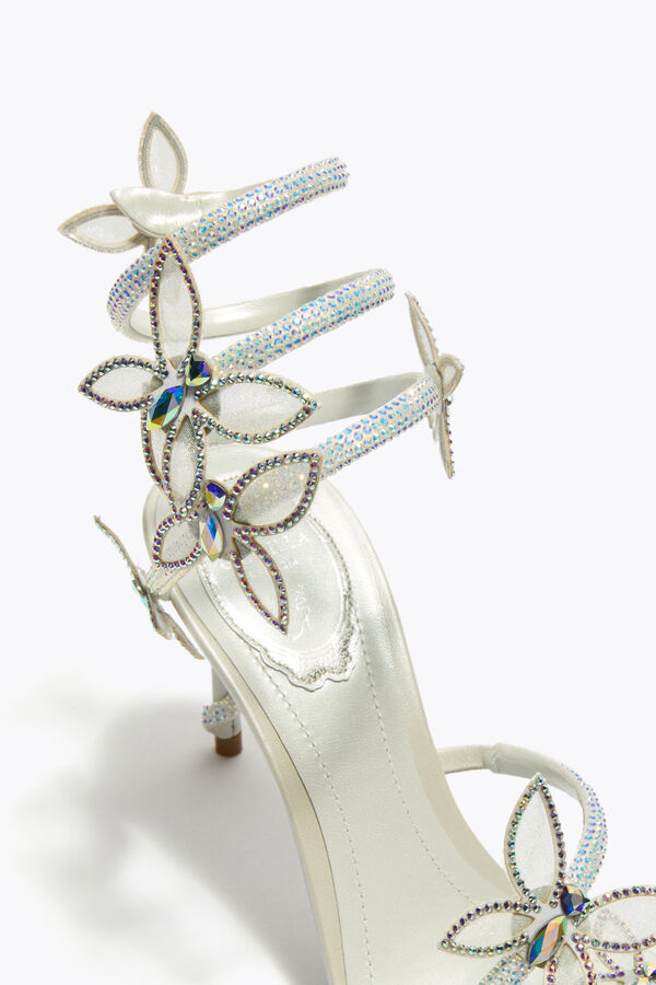 jeweled margot white sandal with butterflies 80 rene caovilla