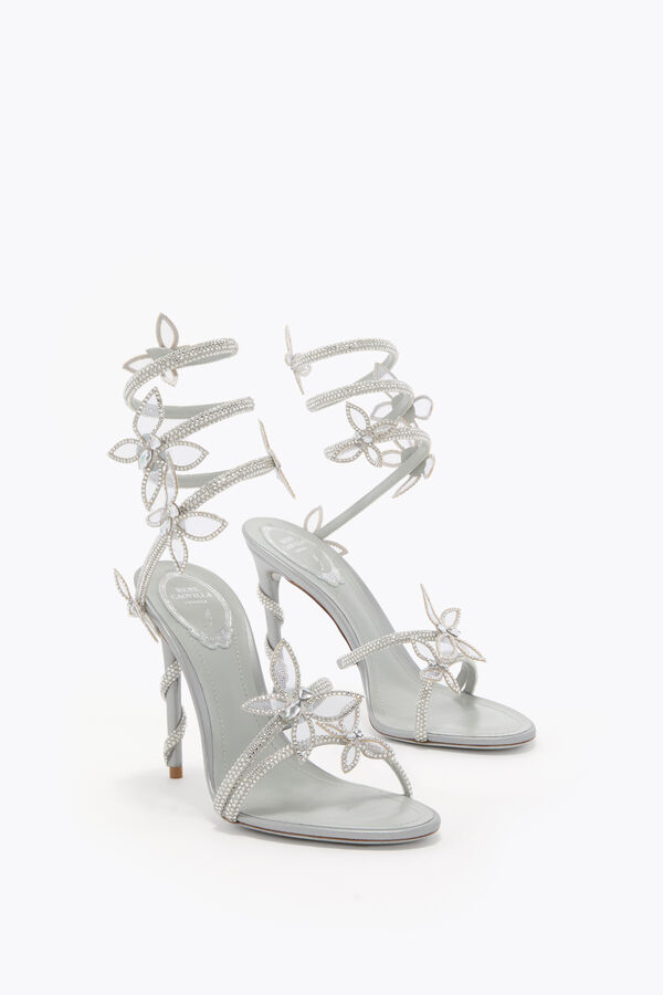 jeweled margot metallic silver sandal 105 rene caovilla