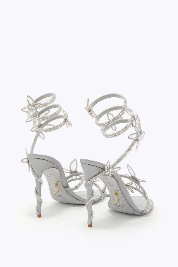 jeweled margot metallic silver sandal 105 rene caovilla